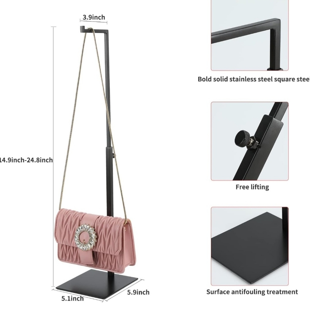 Purse Stand, Black, Stainless Steel, NIB Purse not included 😂